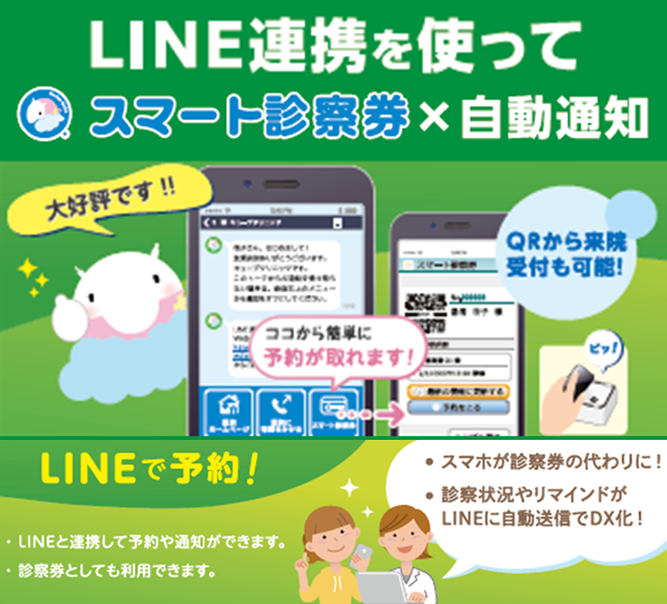 LINE連携を使って、スマート診察券×自動通知